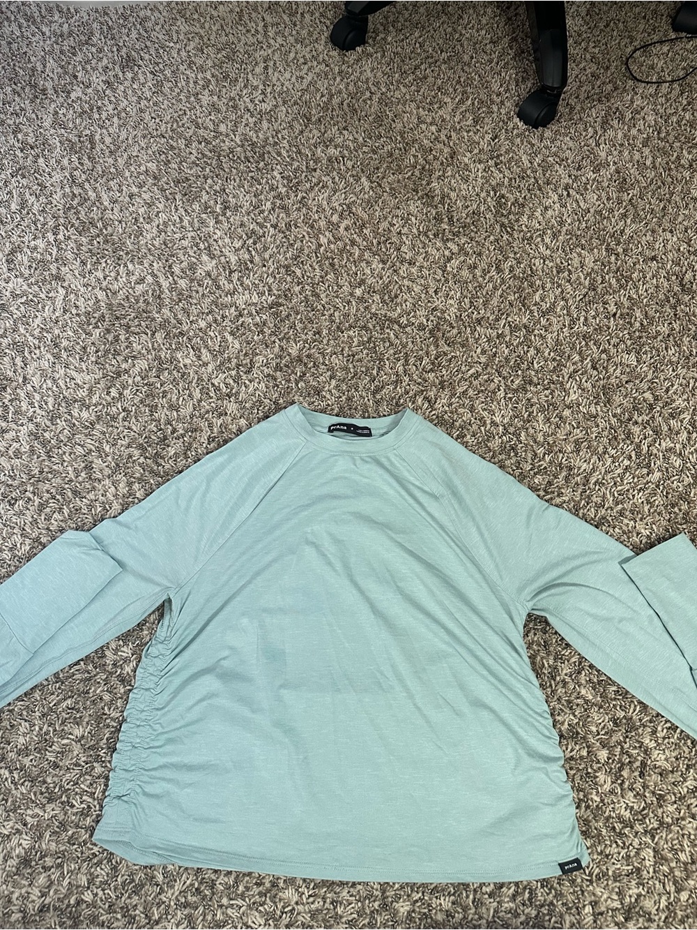 Prana Soft Mint Crewneck Long Sleeve Top